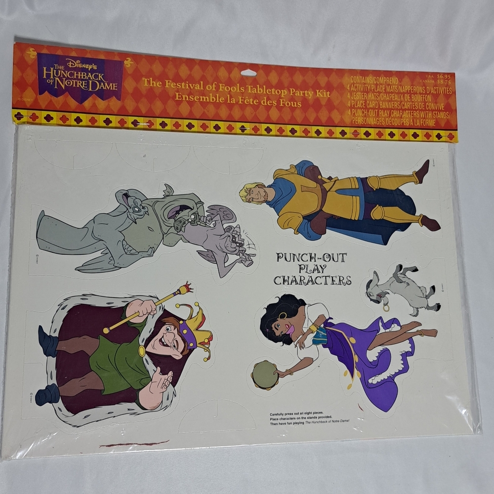Hunchback Of Notre Dame Festival  Fools Tabletop Party Kit‎ Mats Hats Banner Etc